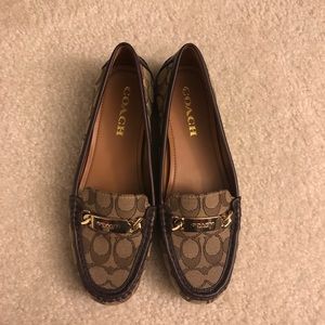 NWOT Coach Logo Loafers